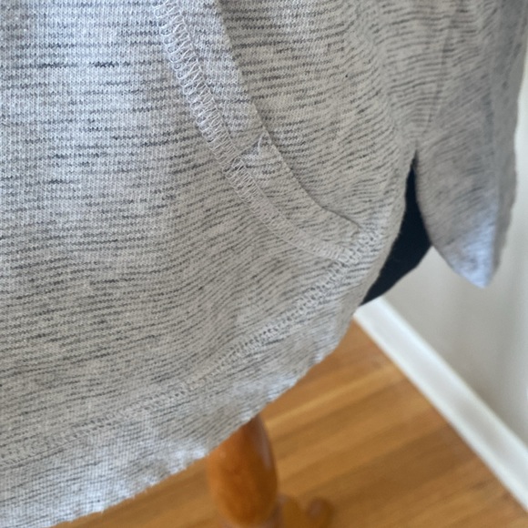 Champion Elite Gray Stripe Kangaroo Pocket Funnel Neck Pullover Hoodie - Picture 4 of 8